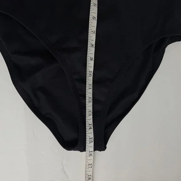 La Blanca NWOT Black Luxe Ultra High Waist Bikini Bottom Sz 14 Black Compression